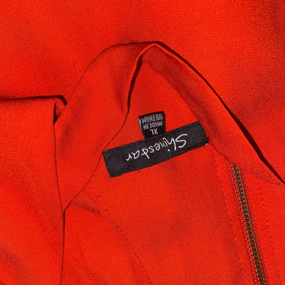 Red Zip Back Top - Picture 5 of 5